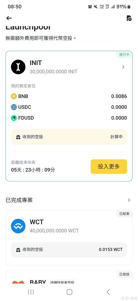 The #币安LaunchpoolINIT has started! Hurry up and subscribe～ | 小兔娘 on ...