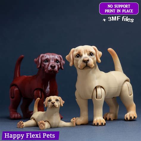 🐕 Labrador retriever realistic dog articulated flexi toy (#31)・ 3D File ...