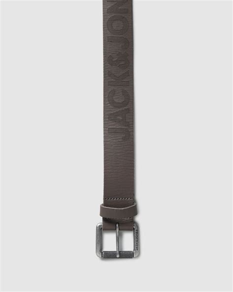 Buy Brown Logo Print Leather Belt for Men