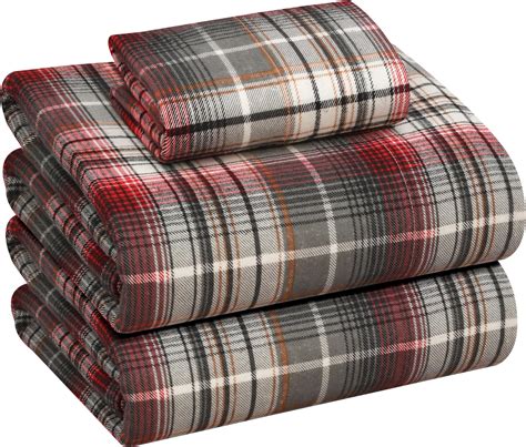 Amazon.com: RUVANTI Flannel Sheets Twin Size - 100% Cotton Double ...
