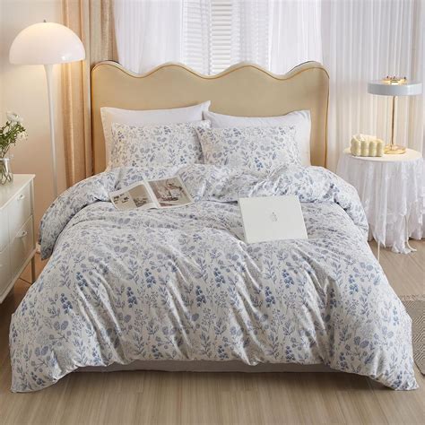 Amazon.com: 3 Pieces Duvet Cover Full Size Bedding White Duvet Cover ...