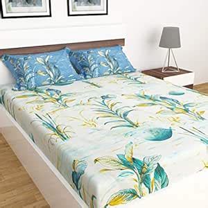 Buy Home Centre Matrix Printed Cotton King Size Fitted Sheet-Set of 3 ...