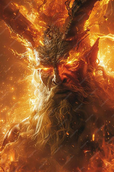 Illustration of chaos primordial greek gods portrait high quality high ...