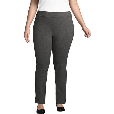 Lands' End Starfish Mid Rise Slim Leg Pants In Gray | ModeSens