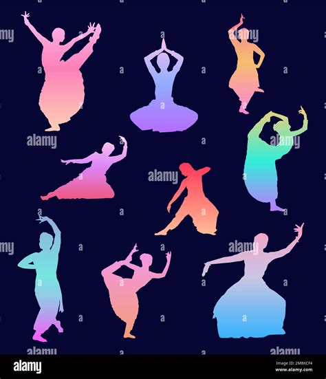 Indian Dance Silhouette Vector