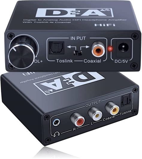 Tobo DAC Digital to Analog Converter SPDIF Optical Toslink Coaxial to ...