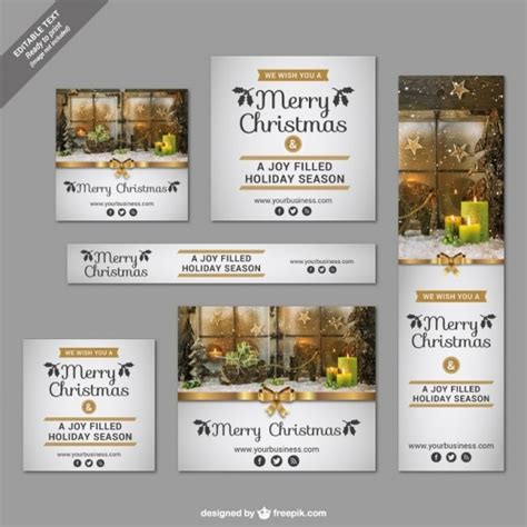 Printable christmas banners | Free Vector