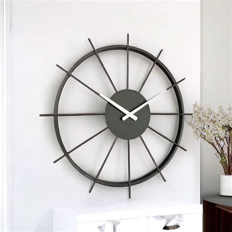 Black Designer Wall Clock - Metal Wall Clock – Writings On The Wall