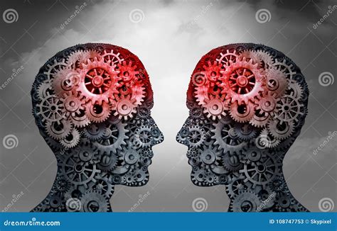 Telepathy Communication Science Concept Stock Illustration ...
