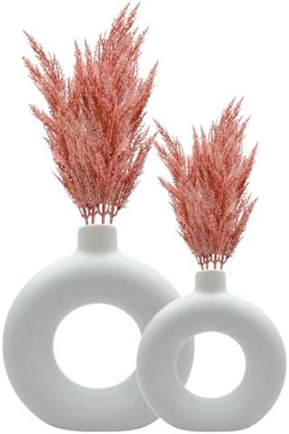 Buy Farkraft Flower Vase, White Vase, Pampas Grass Vase, Ceramic Vase ...