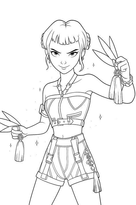 KPop Demon Hunters színező oldalak