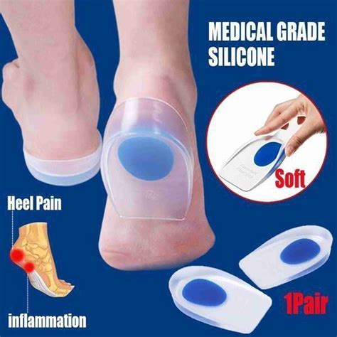 Gambit Gel Heel cups Silicon Heel Pad for Heel Ankle Pain, Heel Spur ...