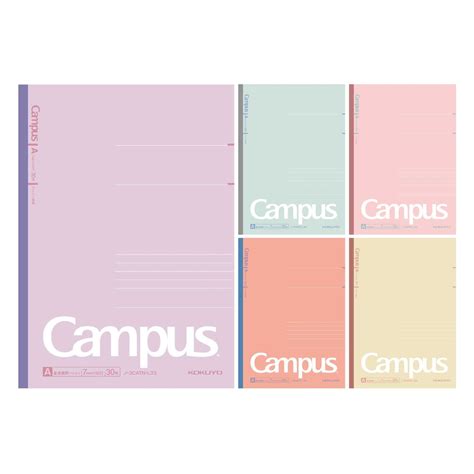 KOKUYO Notebook Campus Notebook Limited B5 Dotted A Ruled Dull Pastel 5 ...