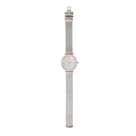 Emporio Armani Stainless Steel Analog Mother of Pearl Dial Women Watch ...