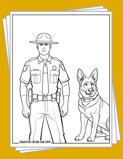 Community Helpers Coloring Pages Police Officer