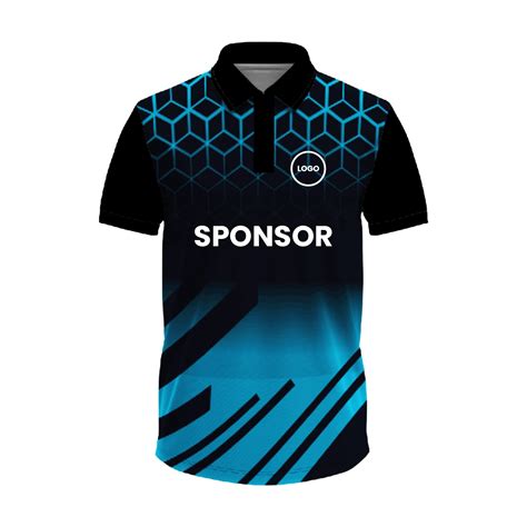 Custom Polo Sports Jersey - Black and Blue - Minimum Order 1 – Sheinic.com