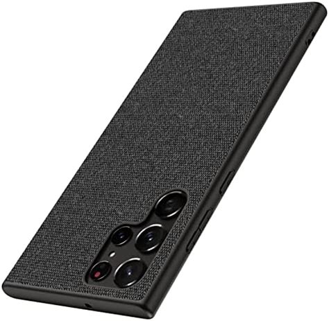 KAPA Back Cover for Samsung Galaxy S22 Ultra (PC + Fabric_Black ...