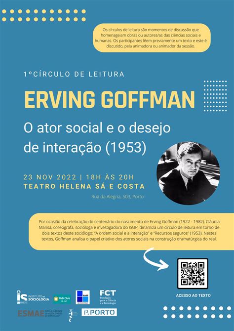 1º ciclo de leitura | Erving Goffman - Eventos no Porto