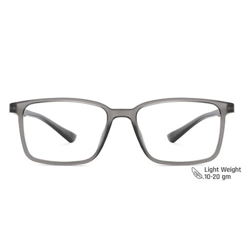 Buy Grey Transparent Full Rim Rectangle Vincent Chase Essential VC ...