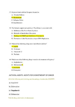 IV B. Pharm 8th sem PV Unit-II - Pharmacovigilance (Adopted from - Studocu