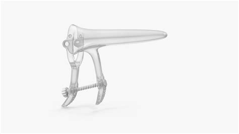 Plastic Vaginal Speculum Closed White 3D | 3D Molier International
