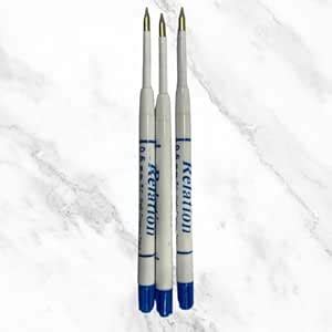 Plastic Jotter Pen Refills Blue Ink | 0.6mm | Set of 3 | Smooth ...