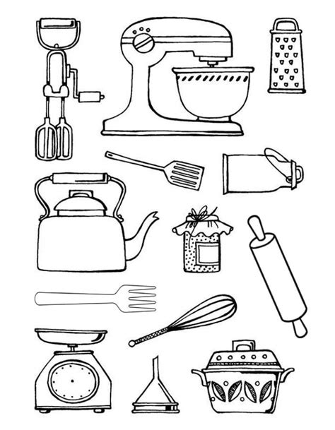 Coloring Picture Kitchen 的图像结果