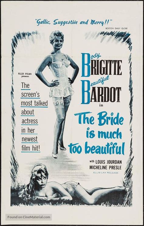Image result for The Bride Is Much Too Beautiful 1956