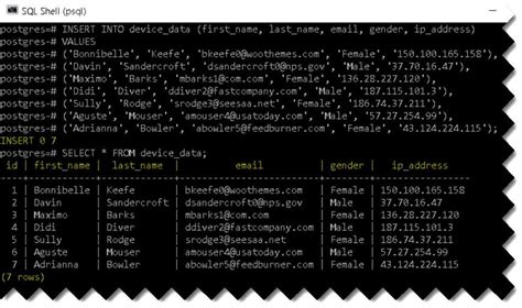 Image result for Insert Multiple Rows in PostgreSQL