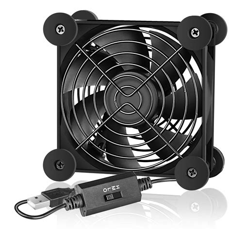 Simple Deluxe 120mm Quiet USB Fan with Multi-Speed Controller for ...