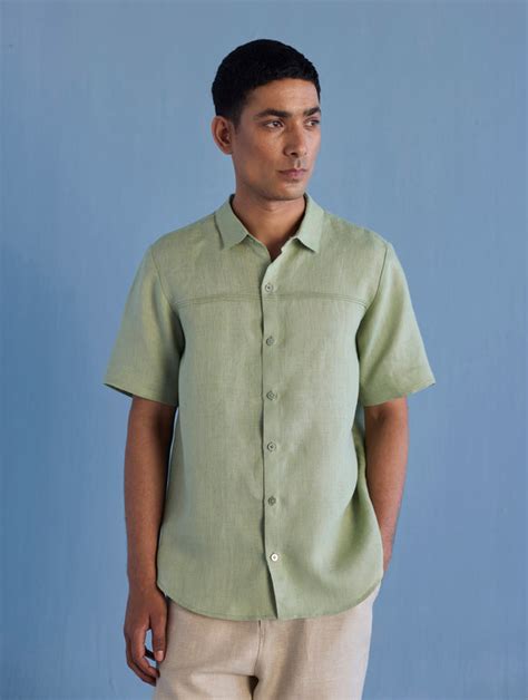 Men's Linen Shirts Online | Border & Botanical Linen Shirt – Manan
