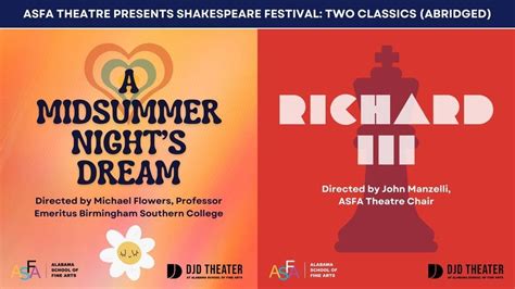 ASFA Theatre Presents The Short Attention Span Shakespeare Festival ...