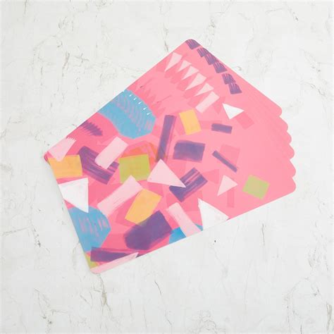 Buy Mandarin Bohemian Pink Printed Polypropylene Placemats - 28x43cm ...