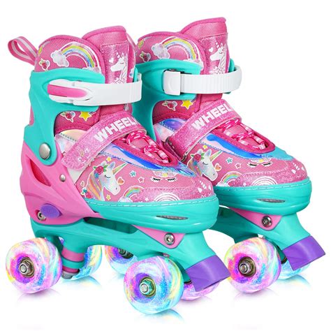 Wheelkids Unicorn Roller Skates for Girls 4 Size Adjustable Roller ...