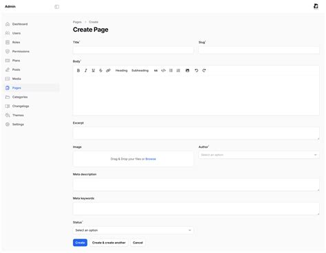 Image result for CreatePage Example