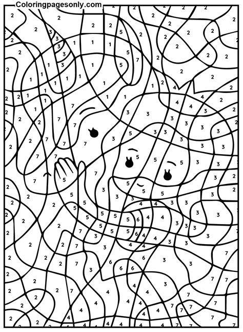 Unicorn Color By Number Free Coloring Page - Free Printable Coloring Pages