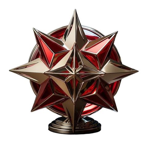 A red star with a bronze outline and "Donald Trump" and a TV icon written on it in bronze, embedded