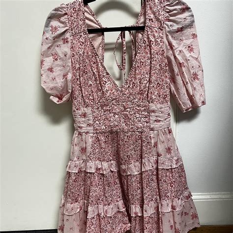 🎀cutest pink floral american eagle mini dress! 🎀only... - Depop