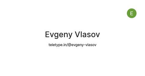 Evgeny Vlasov — Teletype