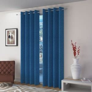 Skyloom 218 cm (7 ft) Blends Room Darkening Door Curtain Single Curtain ...