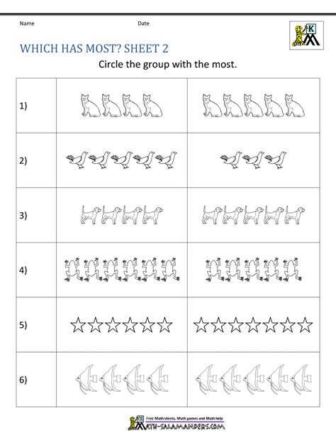 Image result for Comparing within 10 Worksheet