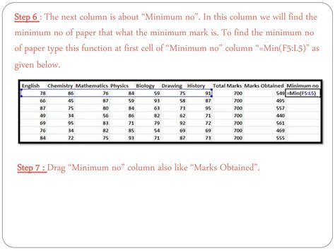 Making Result Sheet by Using Excel Formulas 的图像结果