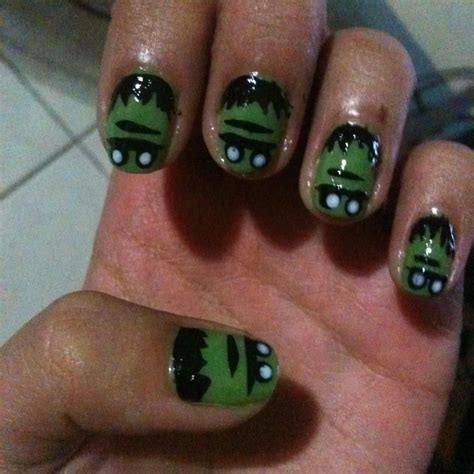 frankenstein nail art