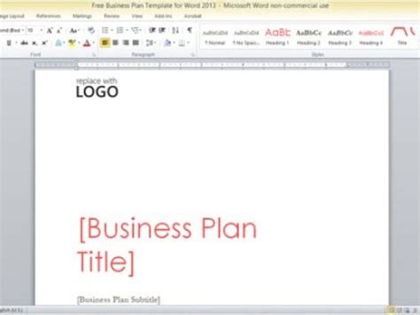 Business Plan Template Word Document 的图像结果