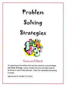 Image result for Guess and Check Problem Solving Strategy