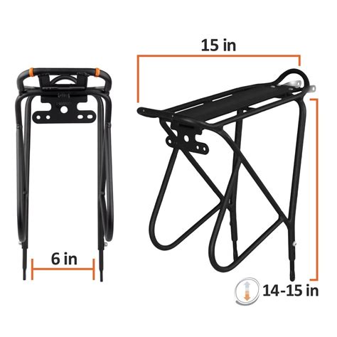 Buy Ibera bike rack bicycle touring carrier with fender board, frame ...