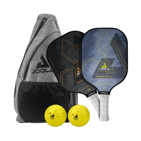 JOOLA Essentials Pickleball Paddle Set, 2 Paddles, 2 Balls & Case