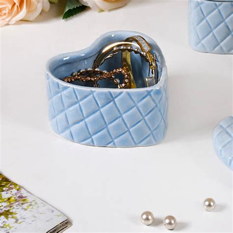 Sweetheart Trinket Ceramic Gift Box Set Of 2 Baby Blue Online - Premium ...