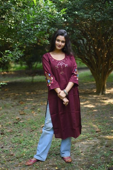 Traditional Long Cotton Kurtas & Tops for Women | Chicly – chicly