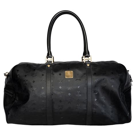 MCM Black Nylon Duffel Bag For Sale at 1stDibs